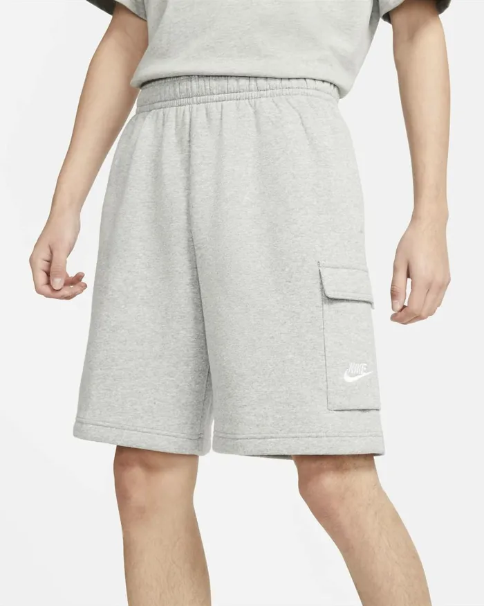 Men Nike Shorts Sportswear Club Dark Grey Heathermatte Silverwhite