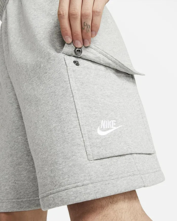 Men Nike Shorts Sportswear Club Dark Grey Heathermatte Silverwhite