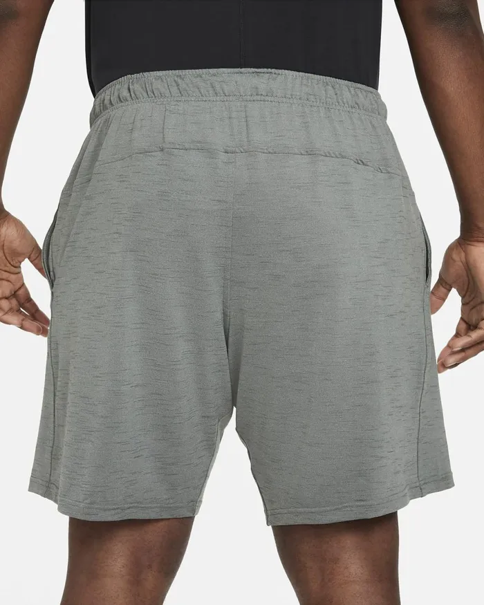 Men Nike Shorts Yoga DriFIT Smoke Greyiron Greyheather