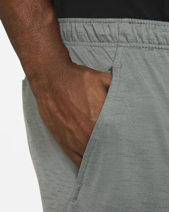 Men Nike Shorts Yoga DriFIT Smoke Greyiron Greyheather