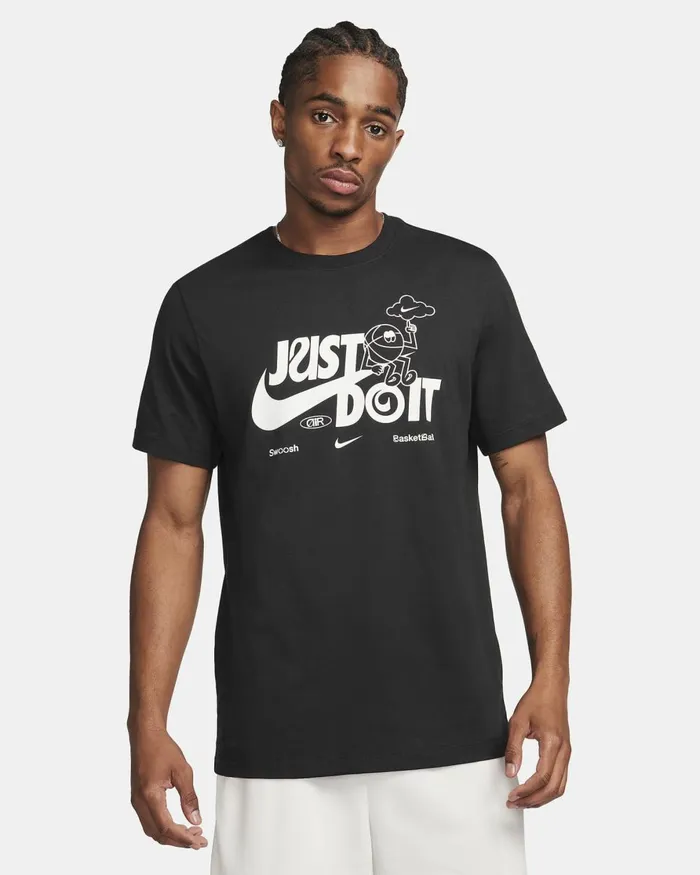 Men Nike Tops And TShirts Swoosh Black