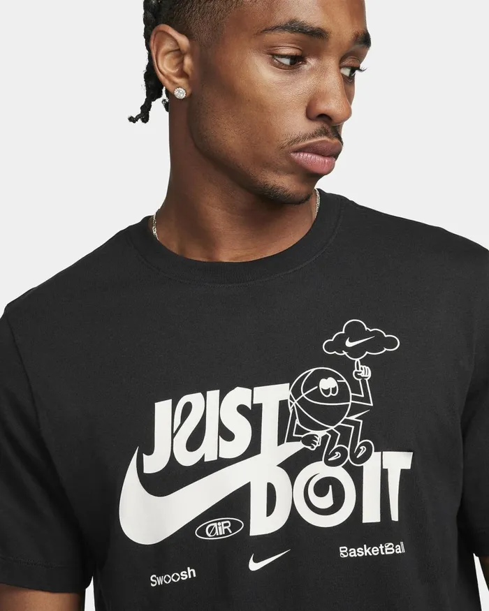Men Nike Tops And TShirts Swoosh Black
