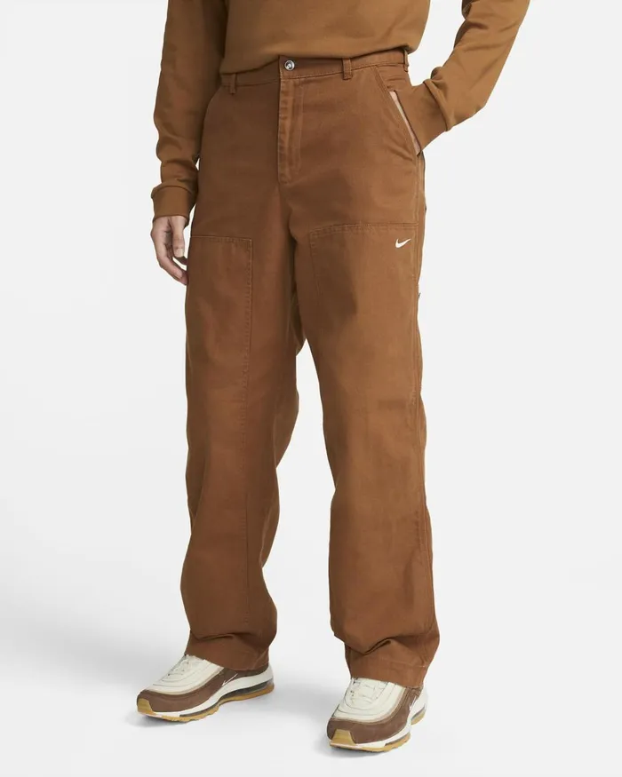 Men Nike Trousers And Tights Life Ale Brownwhite