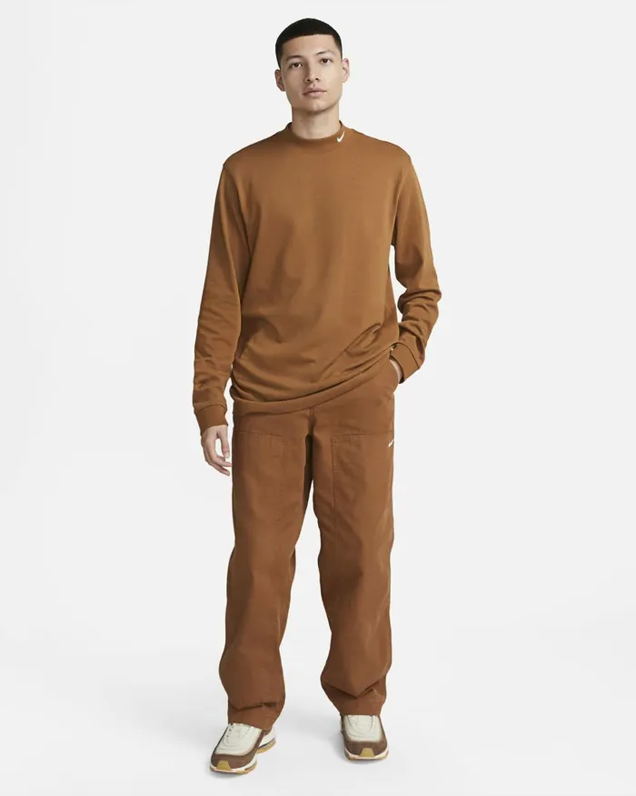 Men Nike Trousers And Tights Life Ale Brownwhite