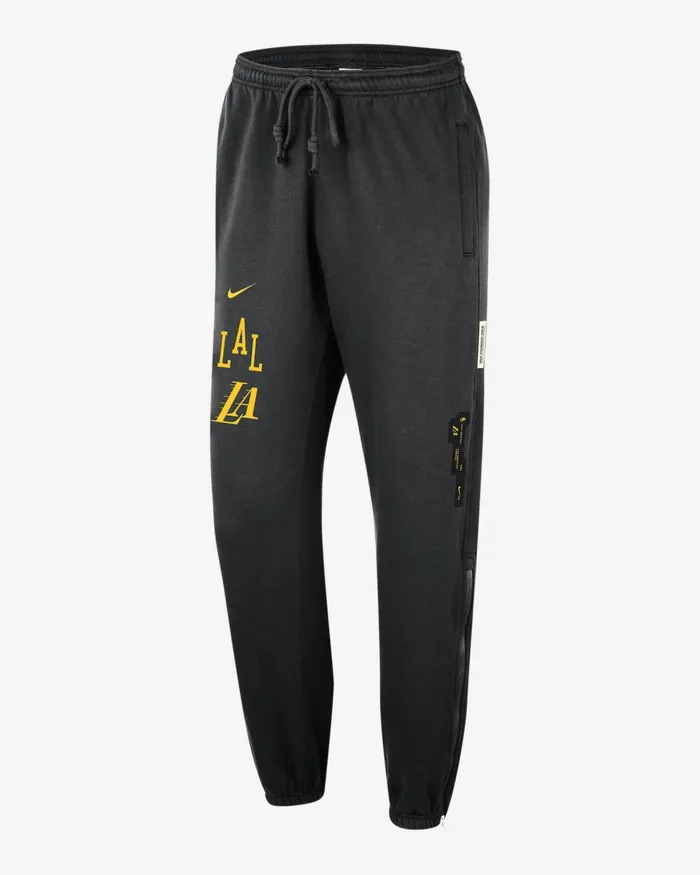 Men Nike Trousers And Tights Los Angeles Lakers Standard Issue City Edition Black