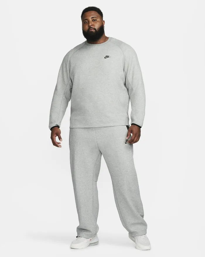 Men Nike Trousers And Tights Sportswear Tech Fleece Dark Grey Heatherblack