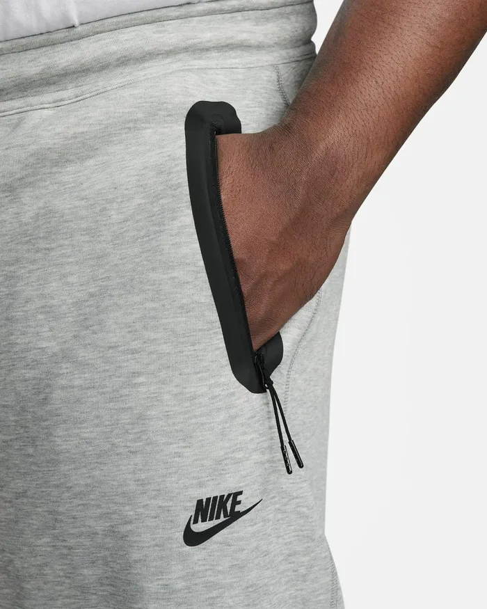 Men Nike Trousers And Tights Sportswear Tech Fleece Dark Grey Heatherblack