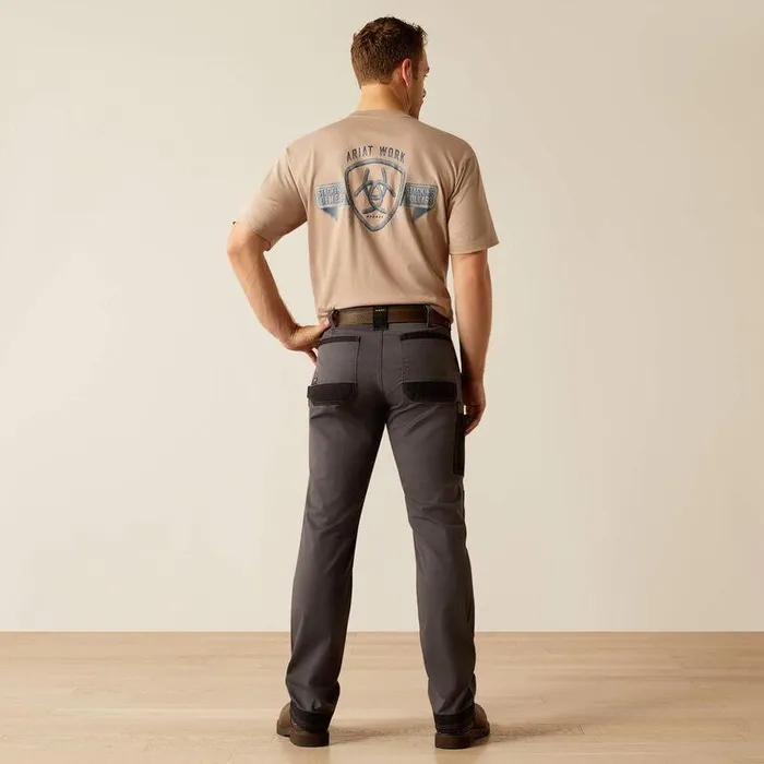Men Pants and Shorts Ariat Rebar M4 Relaxed Cordura Twill Cargo Straight Pant Rebar Grey Men Pants and Shorts Ariat Rebar M4 Relaxed Cordura Twill Cargo Straight Pant Rebar Grey