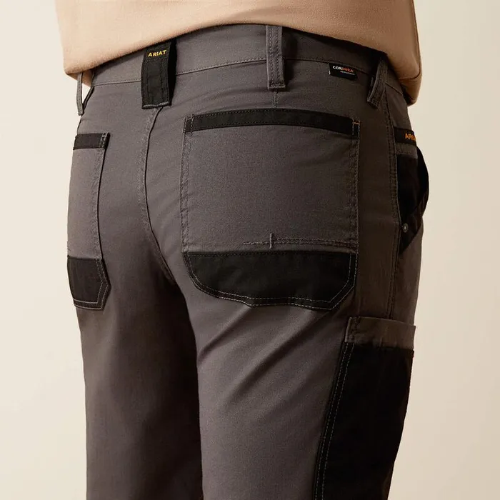 Men Pants and Shorts Ariat Rebar M4 Relaxed Cordura Twill Cargo Straight Pant Rebar Grey Men Pants and Shorts Ariat Rebar M4 Relaxed Cordura Twill Cargo Straight Pant Rebar Grey