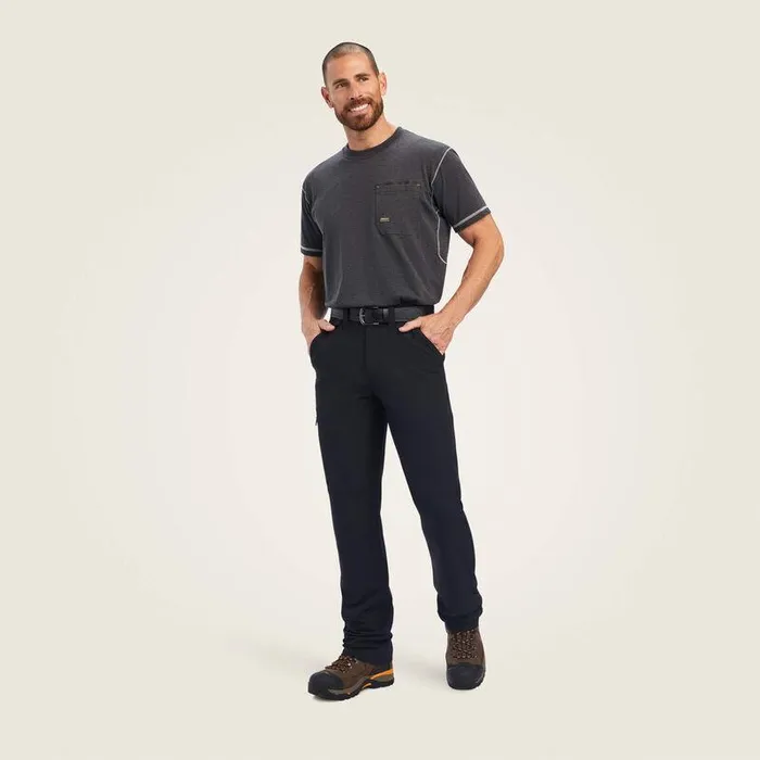 Men Pants and Shorts Ariat Rebar M5 Straight DuraStretch DriTEK Softshell Straight Pant Black
