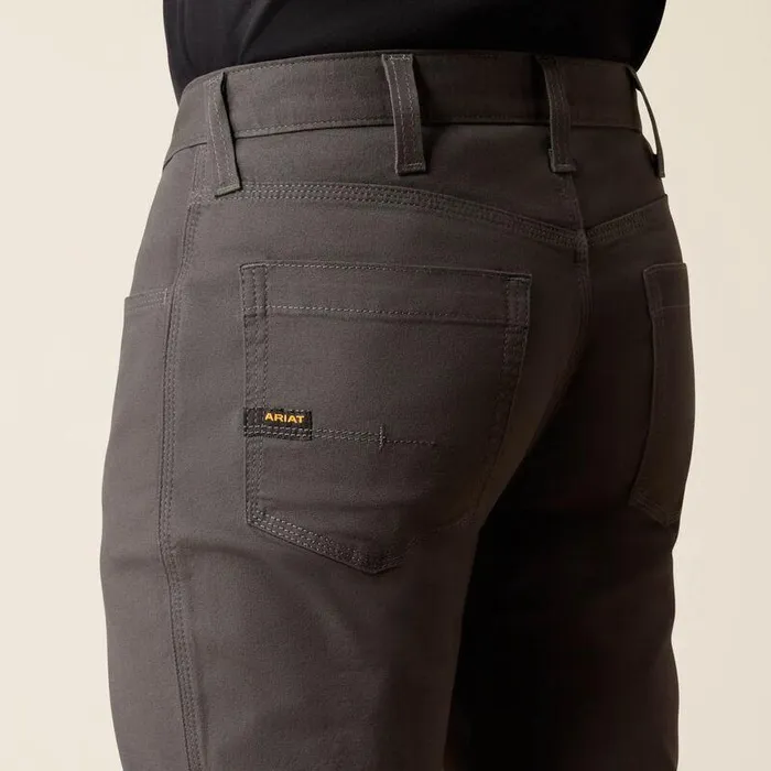 Men Pants and Shorts Ariat Rebar M5 Straight DuraStretch Made Tough Straight Pant Rebar Grey Men Pants and Shorts Ariat Rebar M5 Straight DuraStretch Made Tough Straight Pant Rebar Grey