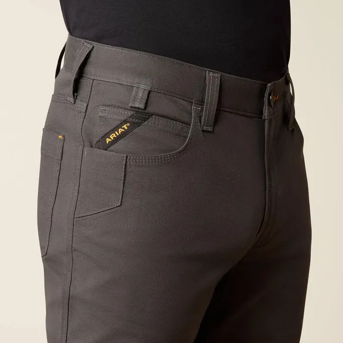 Men Pants and Shorts Ariat Rebar M5 Straight DuraStretch Made Tough Straight Pant Rebar Grey Men Pants and Shorts Ariat Rebar M5 Straight DuraStretch Made Tough Straight Pant Rebar Grey