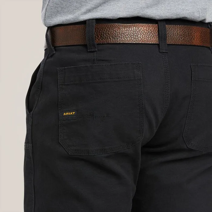 Men Pants and Shorts Ariat Rebar M7 Slim DuraStretch Made Tough Double Front Straight Pant Black Men Pants and Shorts Ariat Rebar M7 Slim DuraStretch Made Tough Double Front Straight Pant Black