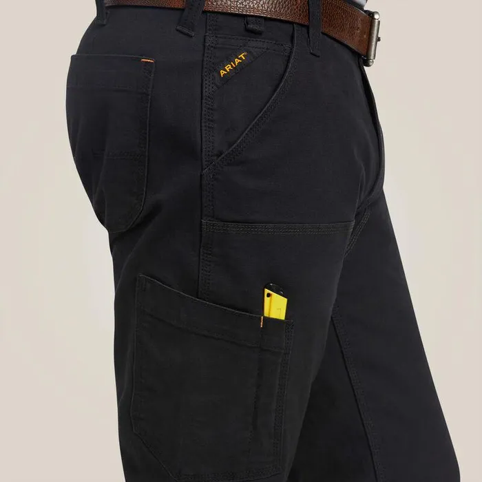 Men Pants and Shorts Ariat Rebar M7 Slim DuraStretch Made Tough Double Front Straight Pant Black Men Pants and Shorts Ariat Rebar M7 Slim DuraStretch Made Tough Double Front Straight Pant Black