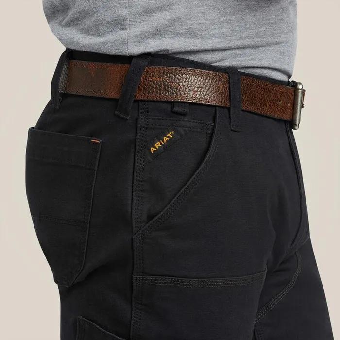 Men Pants and Shorts Ariat Rebar M7 Slim DuraStretch Made Tough Double Front Straight Pant Black Men Pants and Shorts Ariat Rebar M7 Slim DuraStretch Made Tough Double Front Straight Pant Black