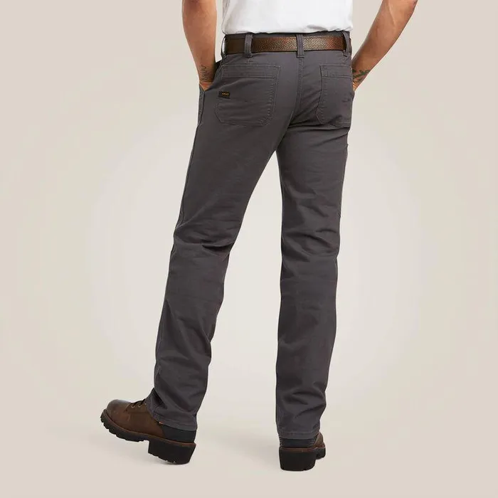 Men Pants and Shorts Ariat Rebar M7 Slim DuraStretch Made Tough Double Front Straight Pant Rebar Grey Men Pants and Shorts Ariat Rebar M7 Slim DuraStretch Made Tough Double Front Straight Pant Rebar Grey