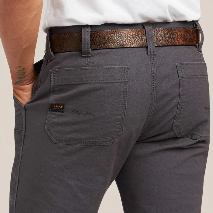 Men Pants and Shorts Ariat Rebar M7 Slim DuraStretch Made Tough Double Front Straight Pant Rebar Grey Men Pants and Shorts Ariat Rebar M7 Slim DuraStretch Made Tough Double Front Straight Pant Rebar Grey
