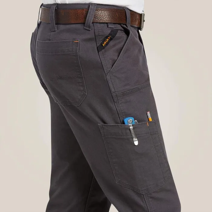 Men Pants and Shorts Ariat Rebar M7 Slim DuraStretch Made Tough Double Front Straight Pant Rebar Grey Men Pants and Shorts Ariat Rebar M7 Slim DuraStretch Made Tough Double Front Straight Pant Rebar Grey