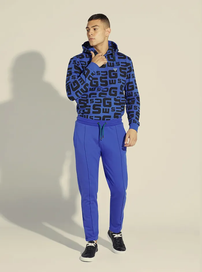 Men Pants and Shorts GUESS Eco Blue Galen Active Trackpants Men Pants and Shorts GUESS Eco Blue Galen Active Trackpants