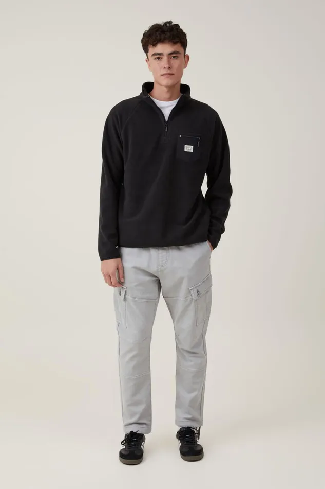 Men Pants Cotton On Military Cargo Pant Overcast Grey