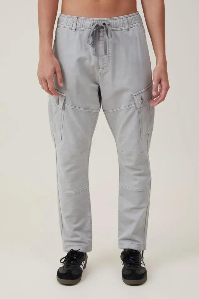 Men Pants Cotton On Military Cargo Pant Overcast Grey