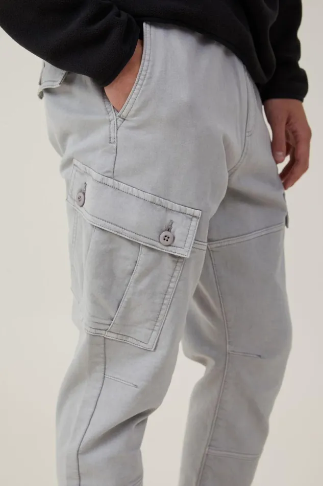 Men Pants Cotton On Military Cargo Pant Overcast Grey