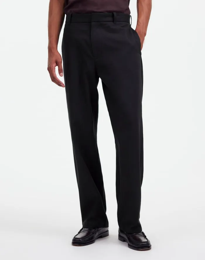 Men Pants Madewell CottonWool Blend Trousers True Black