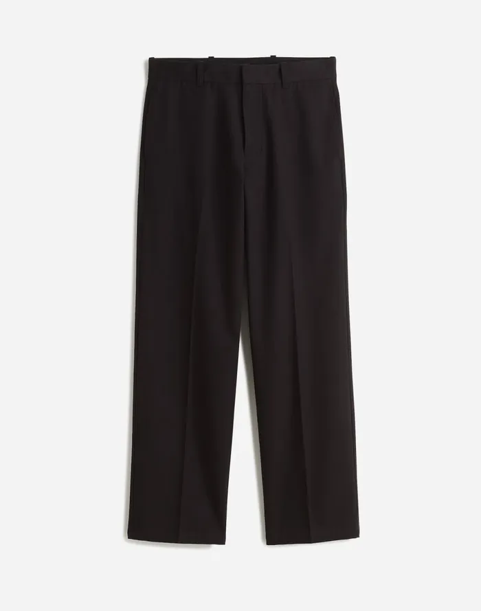 Men Pants Madewell CottonWool Blend Trousers True Black