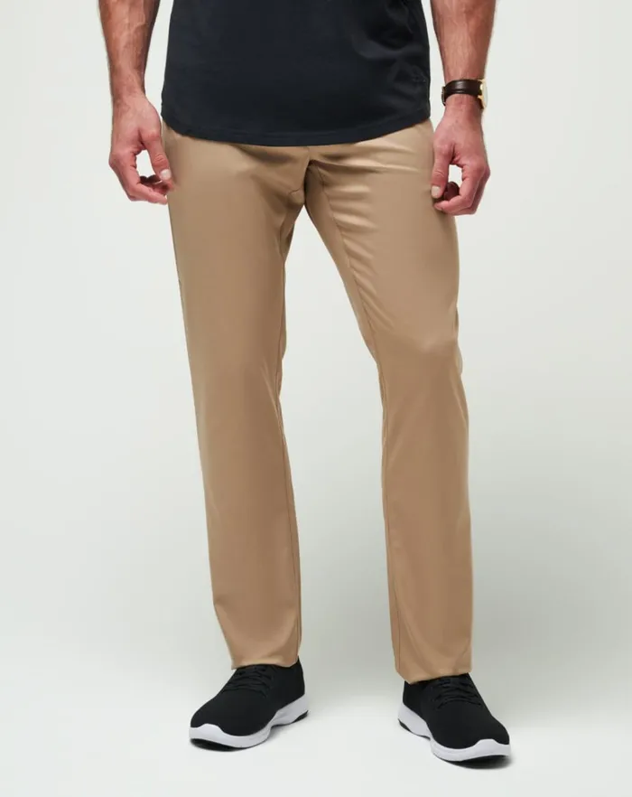 Men Pants TravisMathew OPEN TO CLOSE PANT Khaki