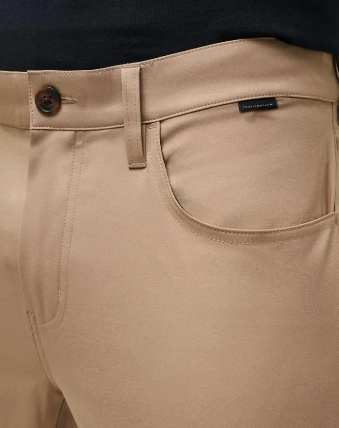 Men Pants TravisMathew OPEN TO CLOSE PANT Khaki
