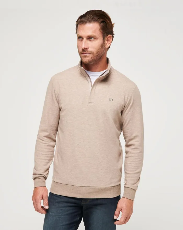 Men Quarter Zips TravisMathew CLOUD QUARTER ZIP 20 Portabella