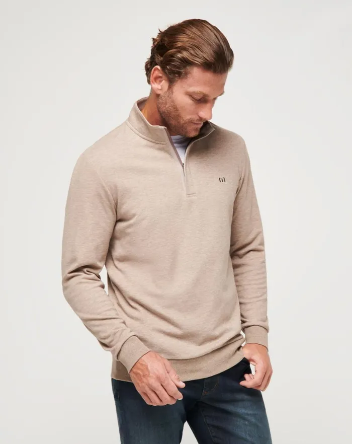 Men Quarter Zips TravisMathew CLOUD QUARTER ZIP 20 Portabella