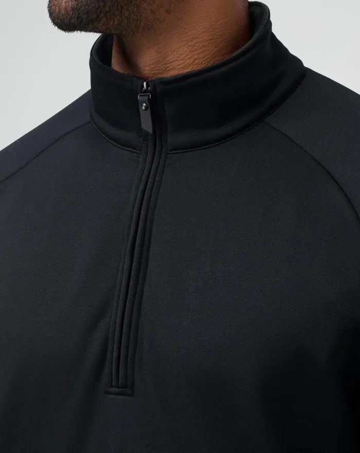 Men Quarter Zips TravisMathew QUEST POLAR FLEECE QUARTER ZIP Black