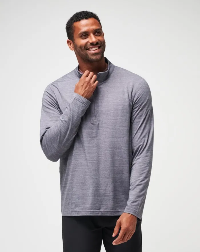 Men Quarter Zips TravisMathew THE HEATER QUARTER ZIP Sleetquiet Shade