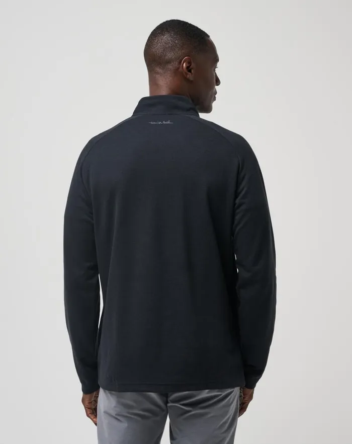 Men Quarter Zips TravisMathew UPGRADED QUARTER ZIP Black Men Quarter Zips TravisMathew UPGRADED QUARTER ZIP Black
