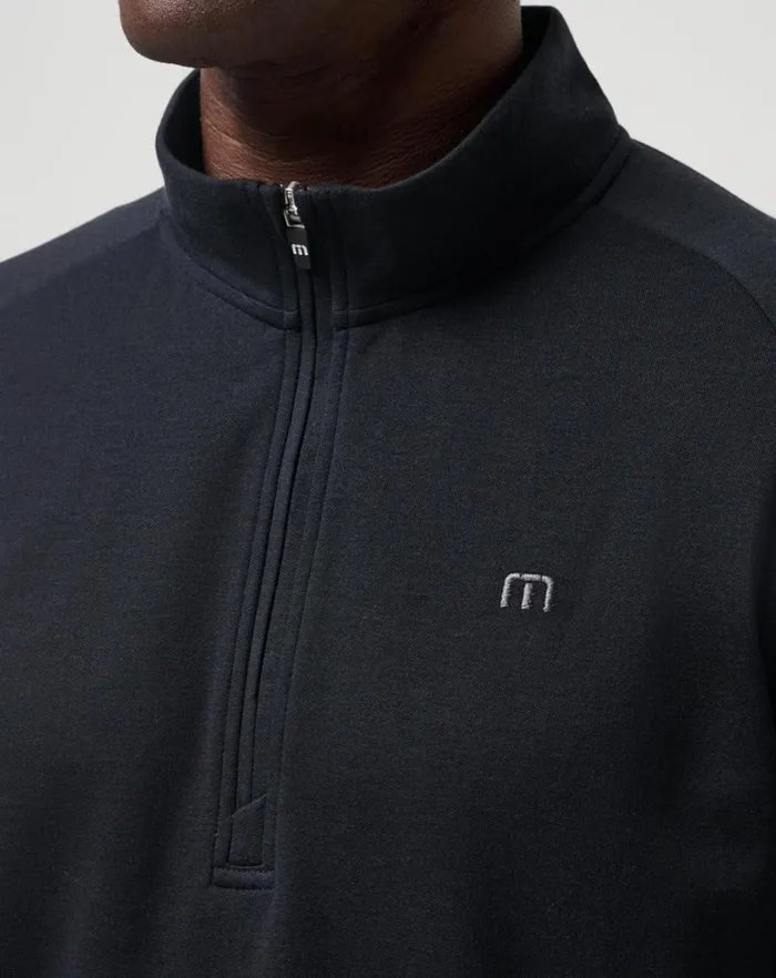 Men Quarter Zips TravisMathew UPGRADED QUARTER ZIP Black Men Quarter Zips TravisMathew UPGRADED QUARTER ZIP Black