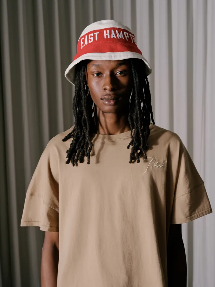 Men Rhude Hats EAST HAMPTON BUCKET HAT Redcream