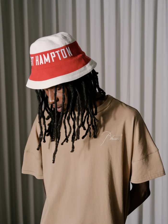 Men Rhude Hats EAST HAMPTON BUCKET HAT Redcream