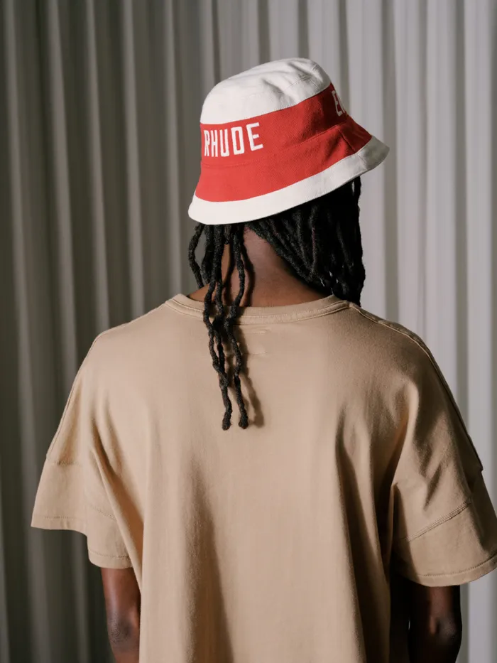 Men Rhude Hats EAST HAMPTON BUCKET HAT Redcream