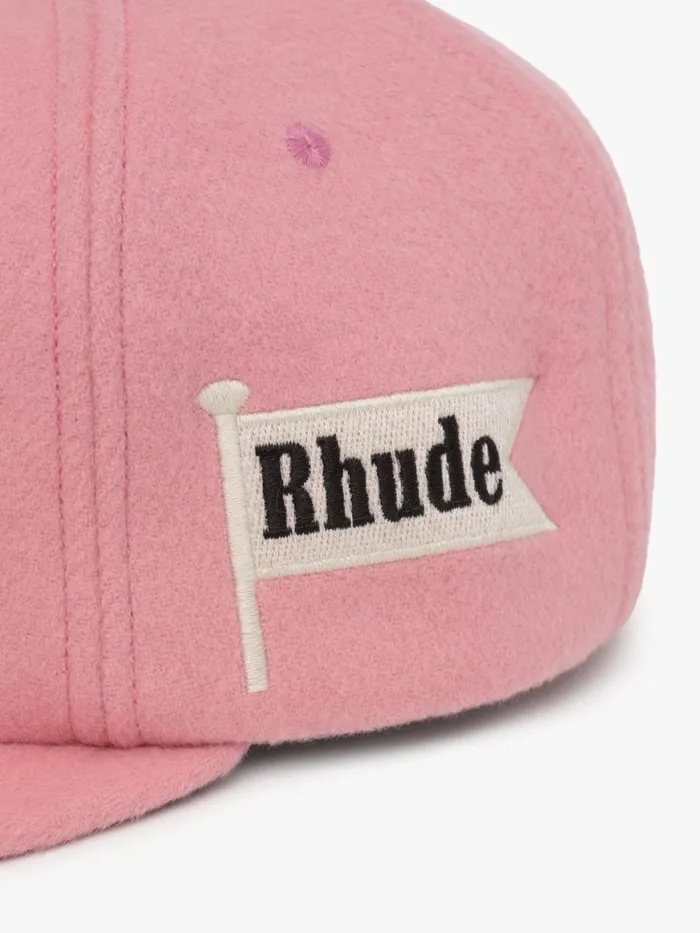 Men Rhude Hats GRAND PRIX 034R034 CROWN Pinkcream