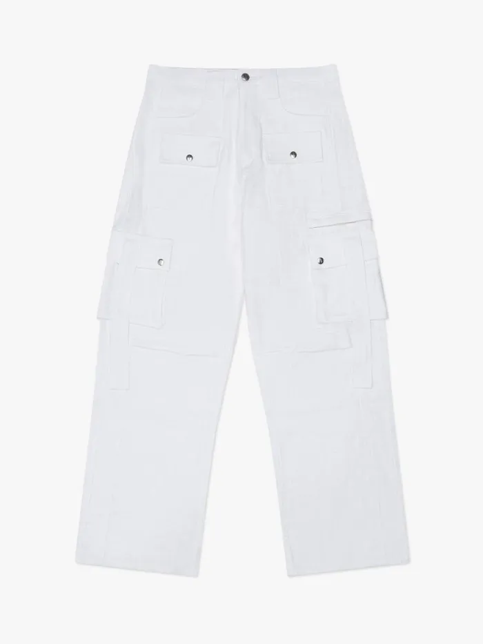 Men Rhude Pants AMARO LINEN CARGOS Ivory