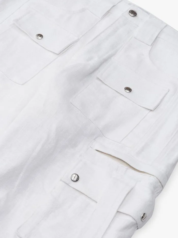 Men Rhude Pants AMARO LINEN CARGOS Ivory