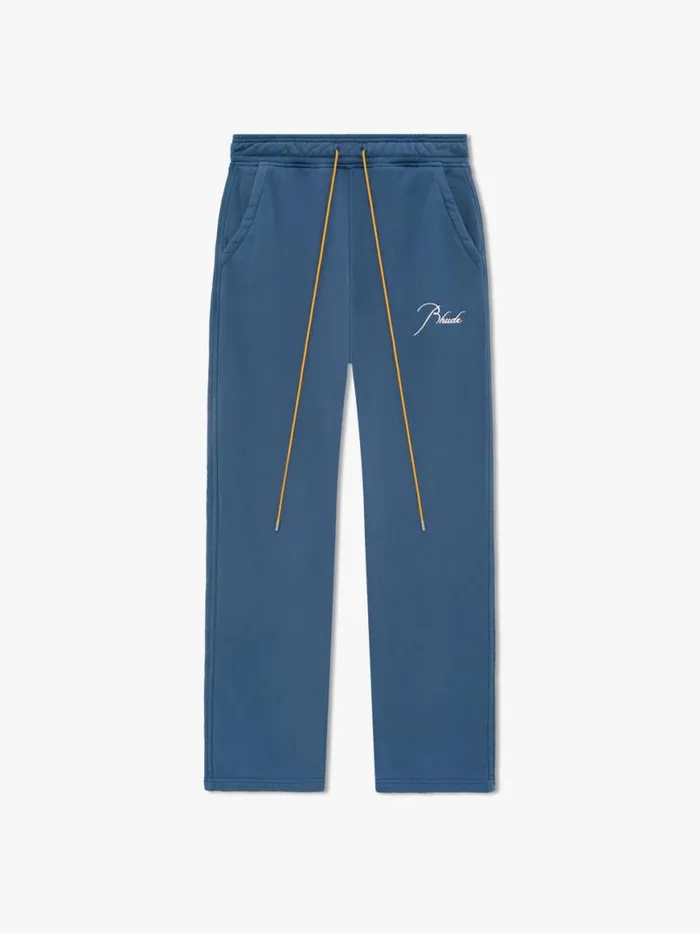 Men Rhude Pants CLASSIC SWEATPANT Vtg Midnight Blue