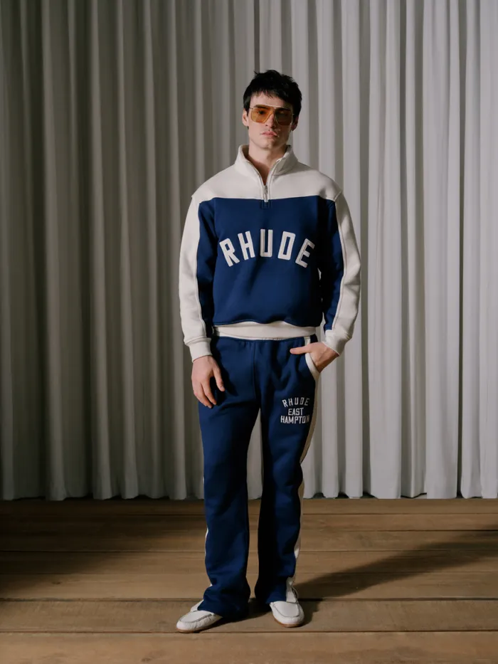 Men Rhude Pants EAST HAMPTON SWEATPANT Midnight Bluecream