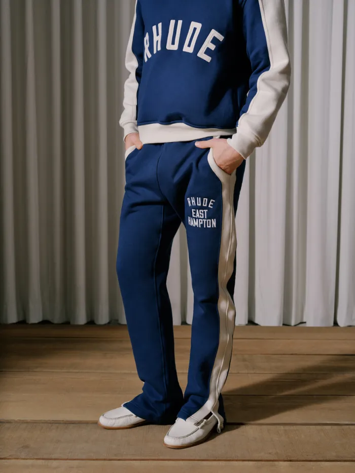 Men Rhude Pants EAST HAMPTON SWEATPANT Midnight Bluecream