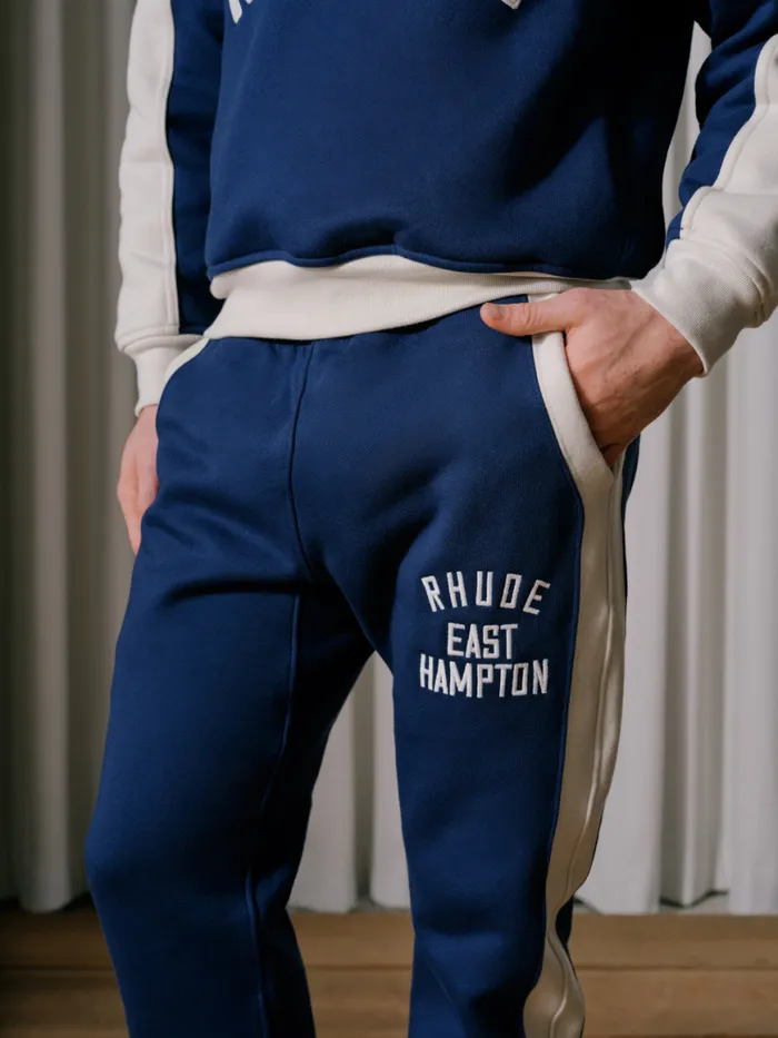 Men Rhude Pants EAST HAMPTON SWEATPANT Midnight Bluecream