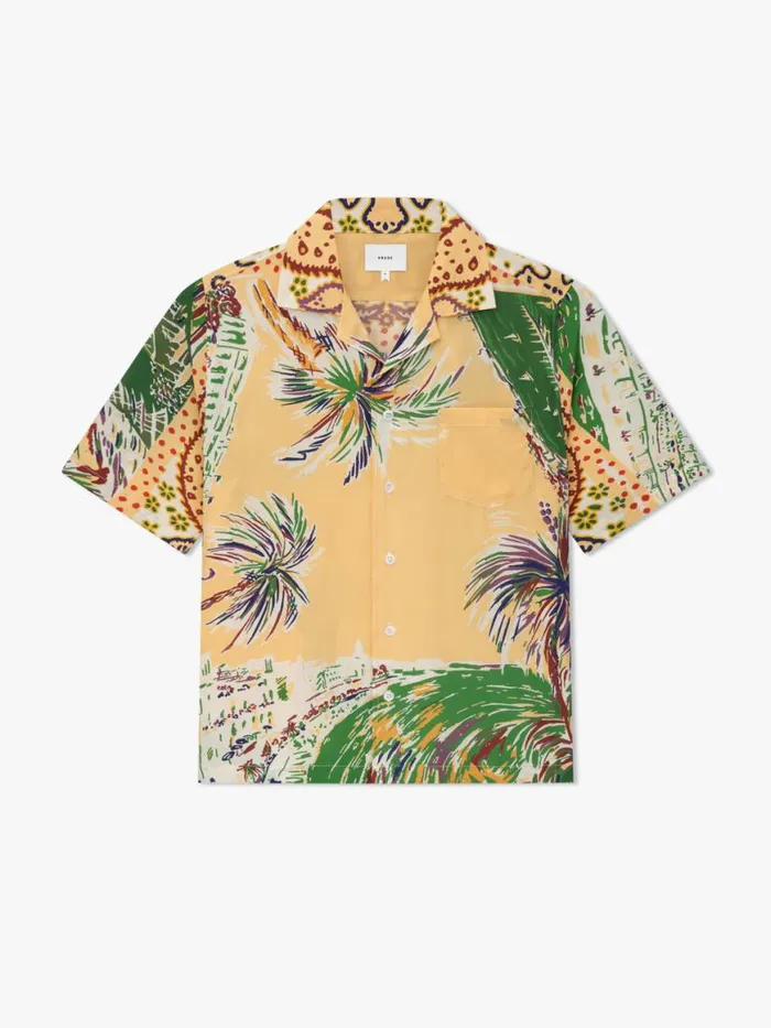 Men Rhude Shirts PALMINA SILK SHIRT Multi