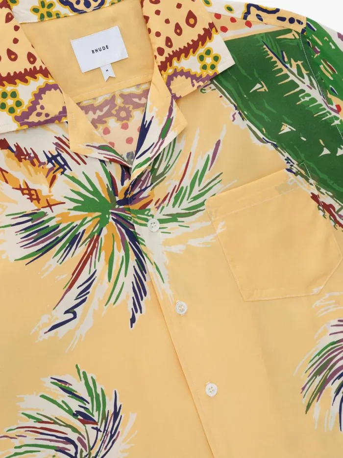 Men Rhude Shirts PALMINA SILK SHIRT Multi Men Rhude Shirts PALMINA SILK SHIRT Multi