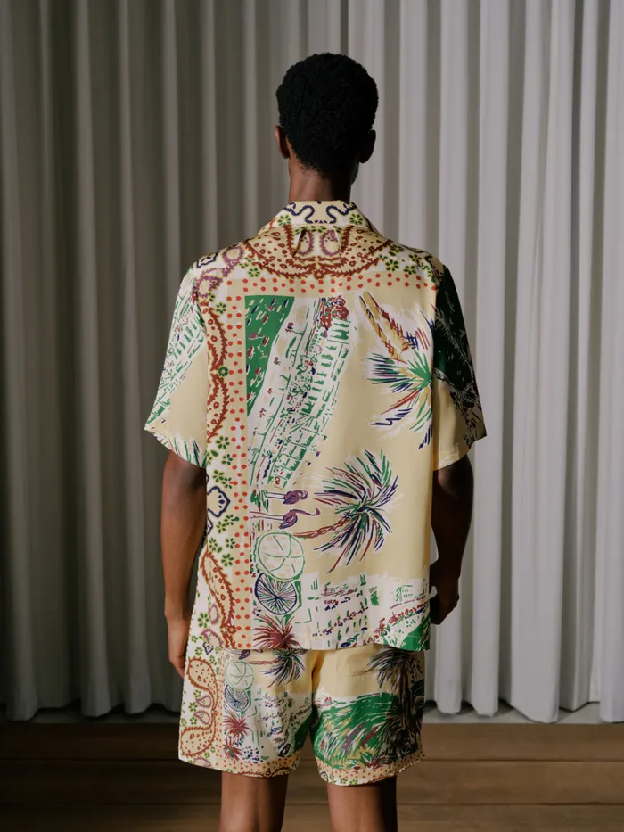 Men Rhude Shirts PALMINA SILK SHIRT Multi Men Rhude Shirts PALMINA SILK SHIRT Multi