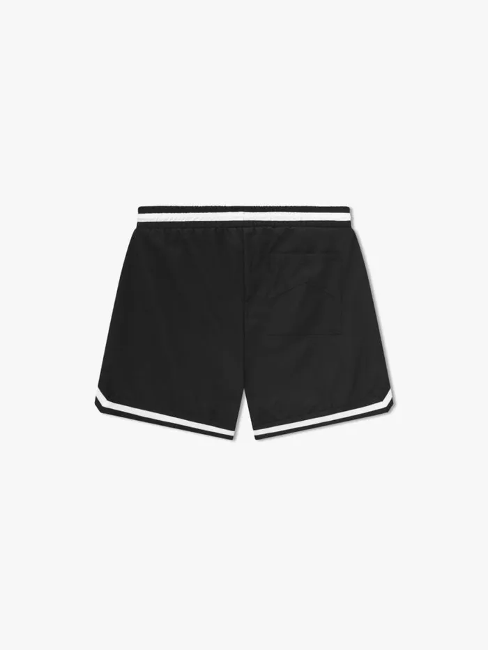 Men Rhude Shorts BASKETBALL SWIM TRUNKS Blackwhite